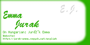 emma jurak business card